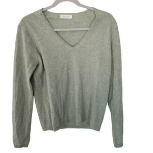 Monoprix Womens Cashmere Sweater Size M Quiet Luxury Classic Coastal Grandma